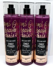 3/PCS BATH  BODY WORKS EMILY IN PARIS CHAMPAGNE IN PARIS FRAGRANCE MIST 8 OZ