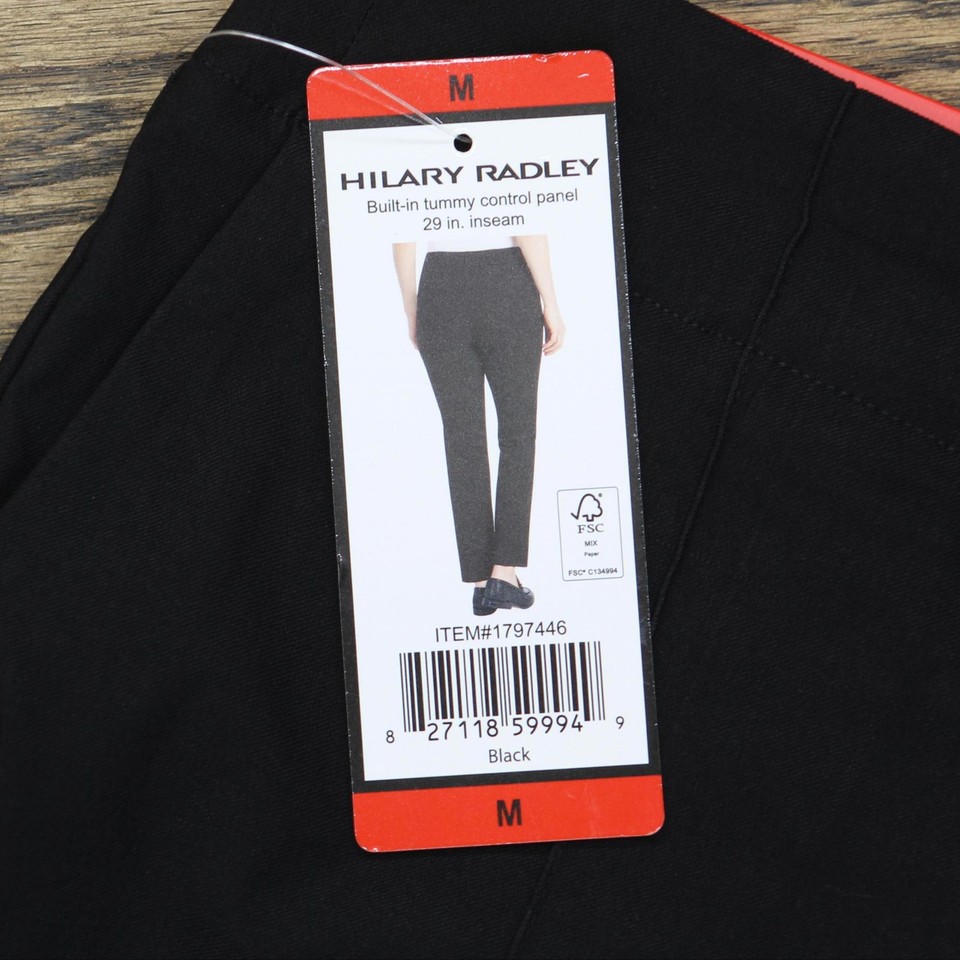 Hilary Radley Women's Ponte Pull-on Mid Rise Slim Leg Pants Hilary