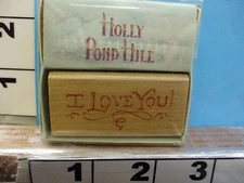 Holly pond hill I love you script saying rubber stamp 1k