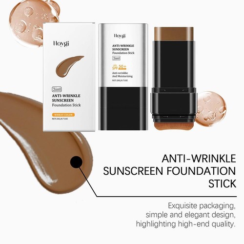 3 In 1 Anti-Wrinkle Foundation Stick SPF 50+, Hydrating Eraser Foundation Stick - Picture 10 of 24