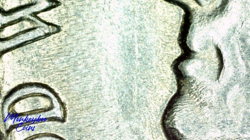 1959 D Jefferson Nickel - Die Polishing Trails & Flow Lines - Rare Error Coin - Picture 5 of 20