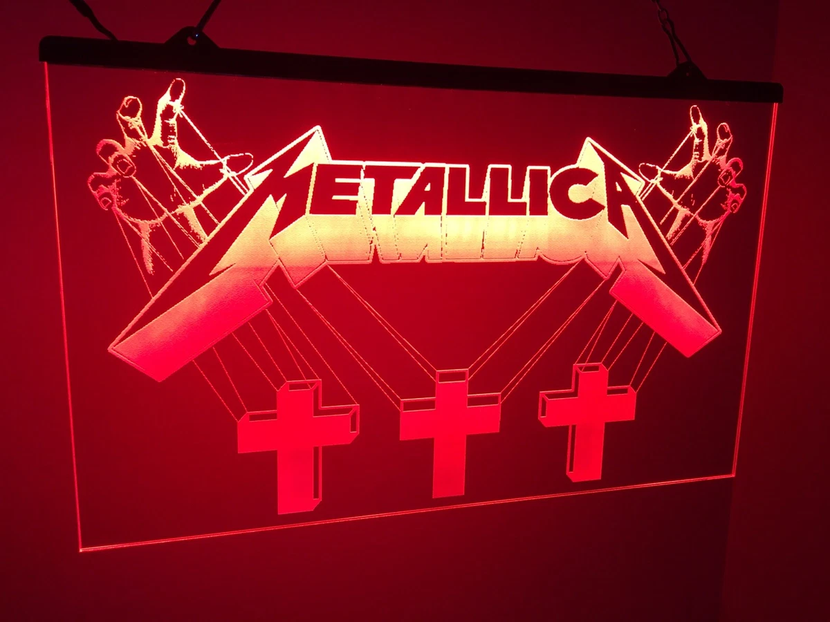 Metallica shop neon sign