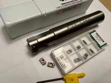 1” 90 degree indexable end mill 1”x1”x6" 3 Flute Extra 10 APKT1135 Inserts 506-