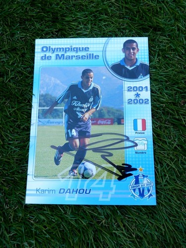 Photos Olympique de Marseille OM saison 2002 signées JOUEURS foot ultras RARE - Picture 9 of 15