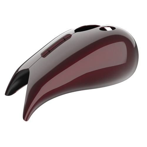 For 09+ Harley Advanblack Crimson Red Sunglo Stretched Tank Cover Touring - Picture 5 of 7
