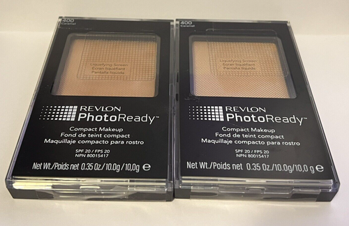 Revlon Photoready Compact Makeup, 400 Caramel, 0.35 oz (Pack of 2) NOS Sealed - Picture 3 of 4