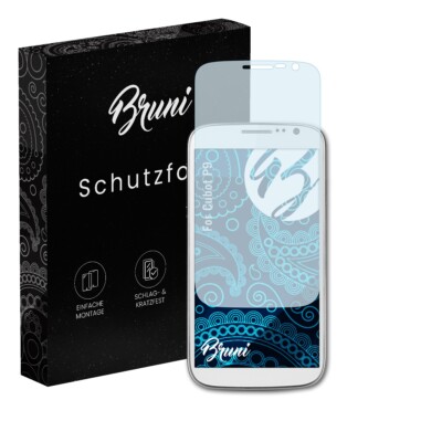 Bruni 2x Folie für Cubot P9 Schutzfolie Displayschutzfolie