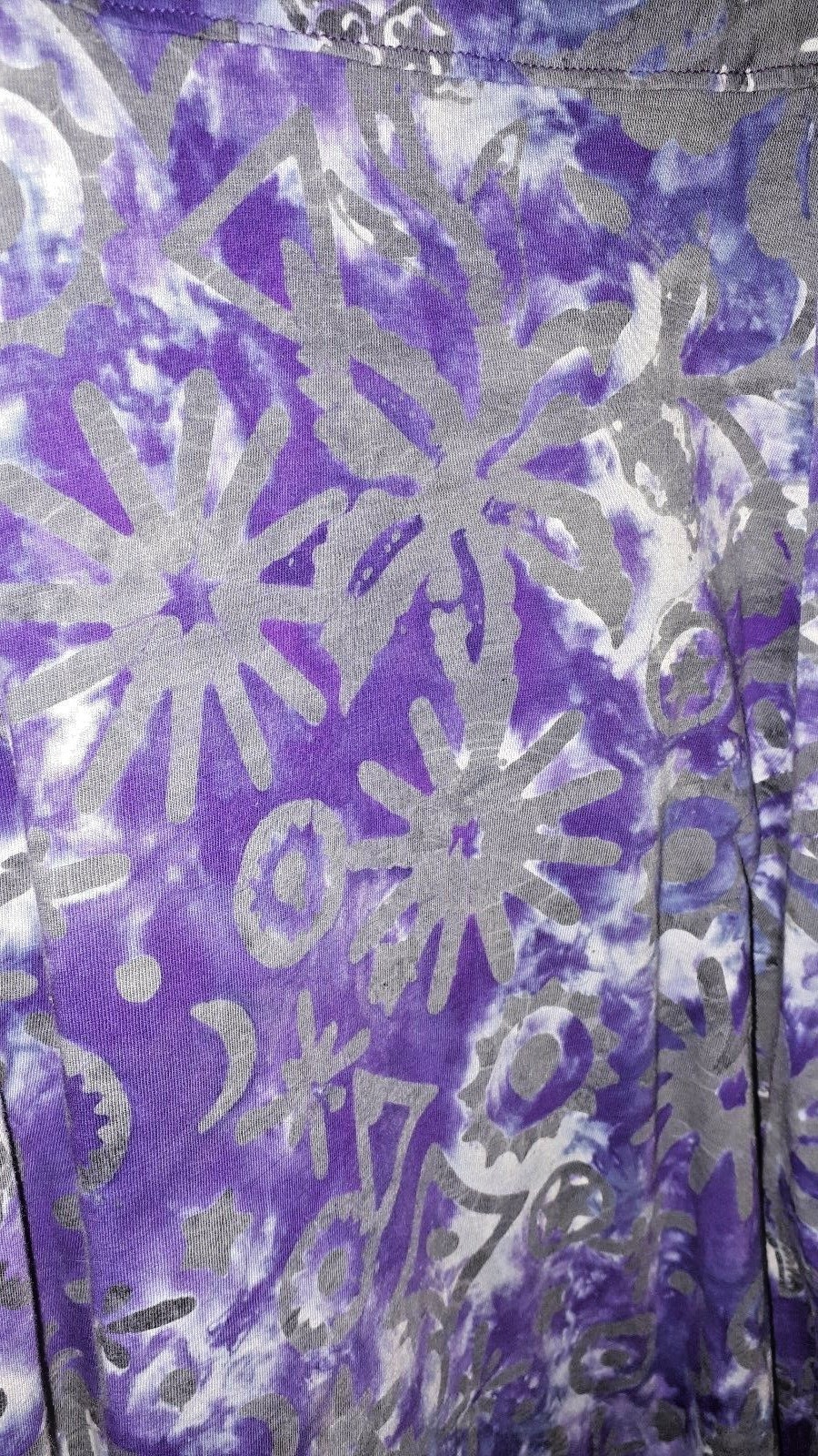 Vintage Nomads purple batik stars sun ethnic hippie boho gypsy festival dress image 2