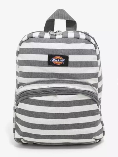 Dickies Grey & White Stripe Mini Backpack