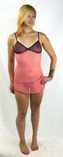 Espiral Baby Doll with matching G string Style 774 - Large - Hot Pink