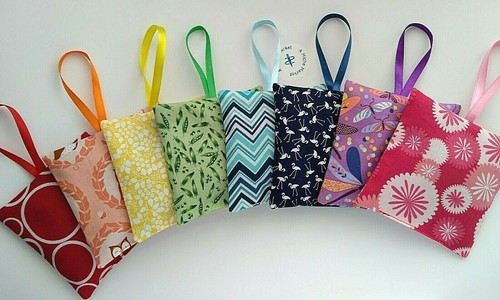 Lavender Bags Sachets Handmade Cotton Fabric Choose Colour Present Gift Rainbow - Picture 25 of 25