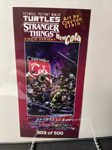 teenage mutant ninja turtles stranger things 1 New Cola  By Clayton Crane NYCC