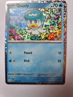 Quaxly Pokemon Karte super gepflegt und Sammlerstück