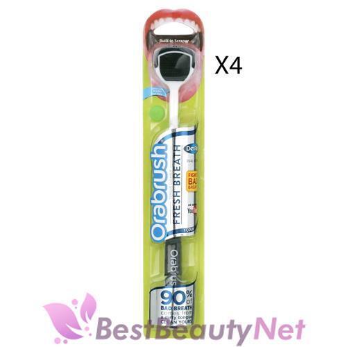 DenTek Orabrush Fresh Breath Tongue Cleaner 4 Packs - Picture 1 of 1