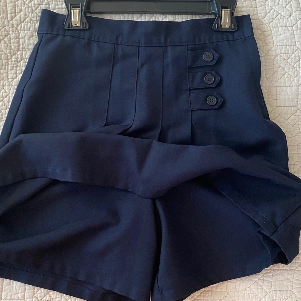 Uniforme Escolar Lee Skort Plisado Frontal Pantalones Cortos Cremallera Lateral Azul Marino Niñas 10 Foto 3 de 4