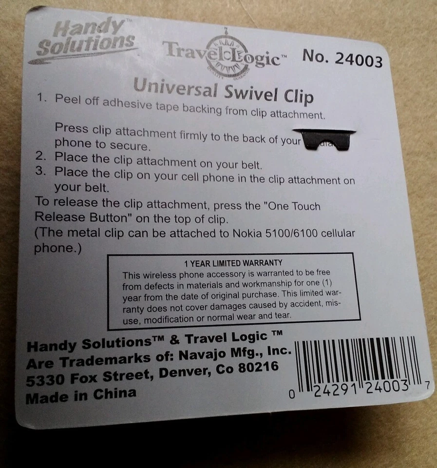 Universal Black Swivel Belt Clip Travel Logic Cell Phone GPS Baby Monitor  New  - Image 3 of 3