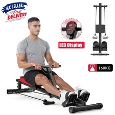 Foldable Multi-Function Rowing Machine, 12-Level Resistance Home Gym Training UK