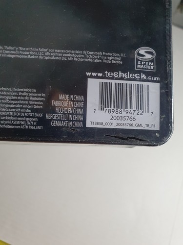Tech Deck FALLEN x ZERO latta #/5000 - Danneggiato Shrink Toys R Us Exclusive - Foto 13 di 13