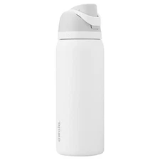 Owala FreeSip 40 fl. oz. Shy Marshmallow BPA Free Water Bottle with Spout Lid