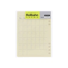Delfonics Rollbahn Flexible Monthly Diary Refills [Undated]: 5.2 in. x 7 in. Cre