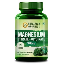 120 Tabs of Himalayan Organics Magnesium Citrate + Glycinate 1648mg Exp 2028 0.10 per thousand milligrams
