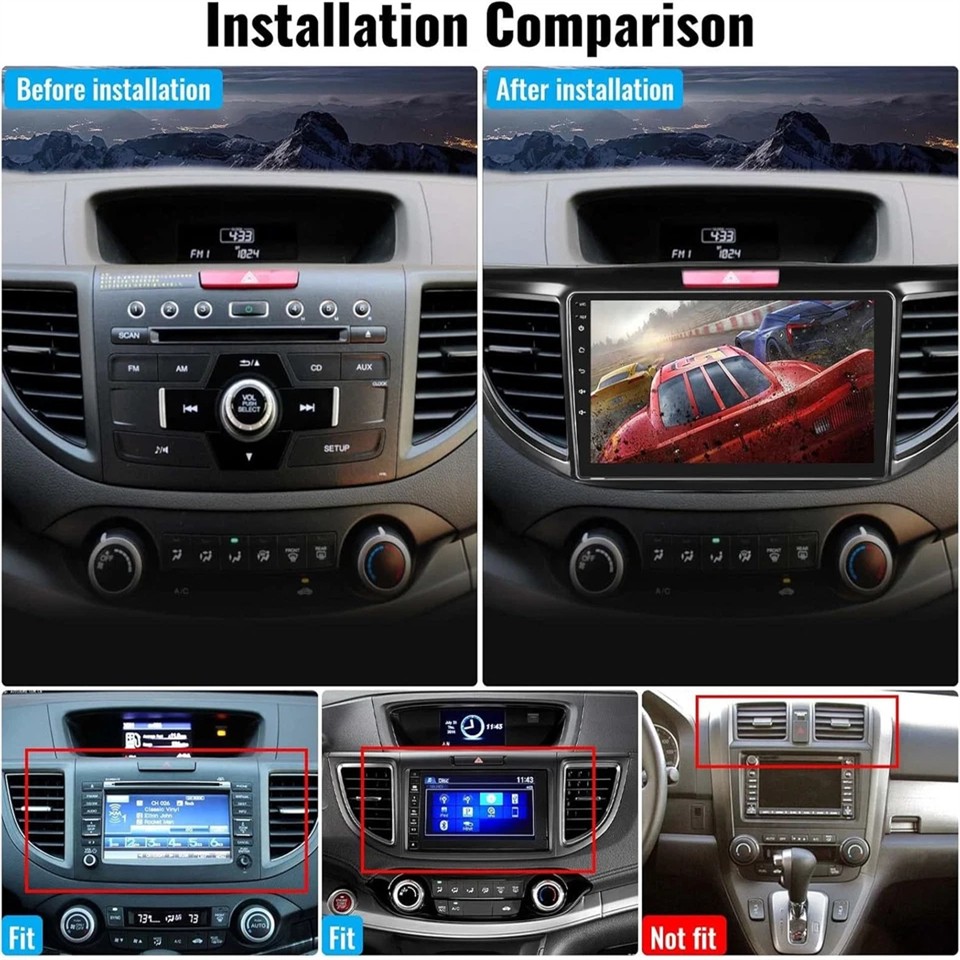 10'' Android 15 Carplay Radio Stereo Navi For For Honda CRV 2012 2013 2014-2016