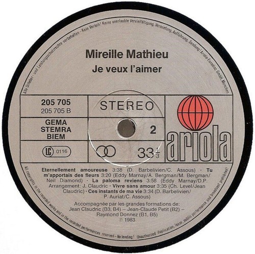 Je Veux L'Aimer | Mireille Mathieu | Guter Zustand - Bild 7 von 7