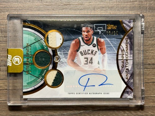 Giannis 2025 Topps 3 Veteran 3 Patch Autographs /25 V3A-GA