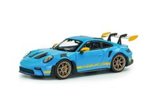 1:43 Porsche 911 (992) GT3 RS 2023 -- Riviera Blue w/Yellow Stripe -- Solido