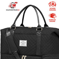 Reisetasche Damen Sporttasche Groß Weekender Duffle Bag Mit Kosmetiktasche 50L