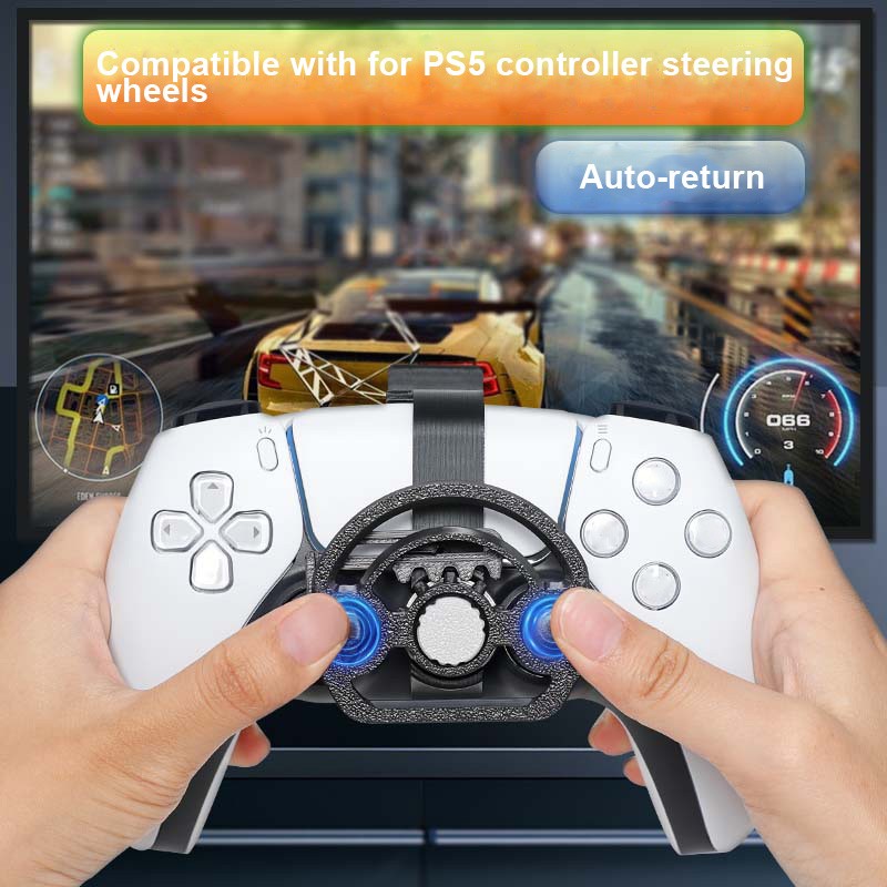 Mini Steering Wheel for PS5 / PS5 Pro/Slim Game Controller Auxiliary Accessories
