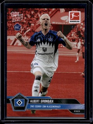 2025-26 Topps Now Bundesliga Red /5 #183 Albert Gronbaek  *ZUSTAND BEACHTEN!*