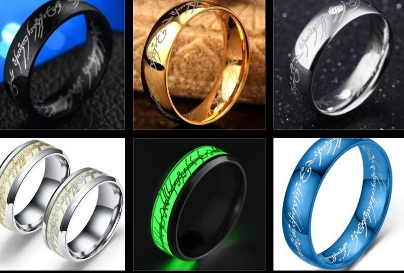 Lord of the Rings One Ring LOTR Stainless Steel Ring You Choose ONE Color
