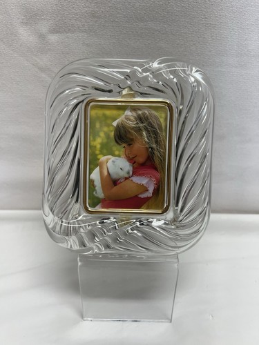 Elegant Mikasa Crystal 6” By 5”Picture Frame holds 4 x 6
