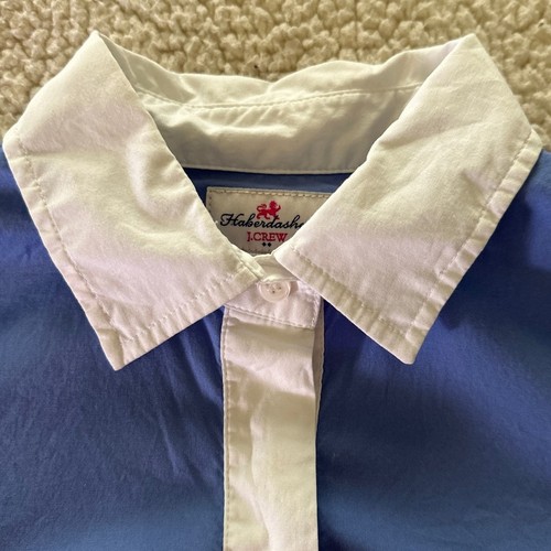 J CREW FACTORY HABERDASHERY Womens Shirt Color Block Button Down Preppy XXS - Bild 3 von 13
