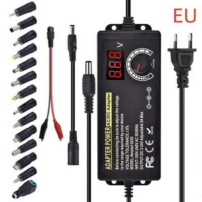 AC to DC Power Supply Adjustable Laboratory Supply Power Source 3V-24V-3A