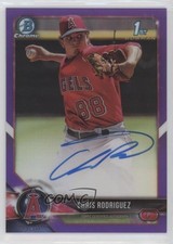 2018 Bowman Chrome Prospect Purple Refractor /250 Chris Rodriguez Auto 0i6p