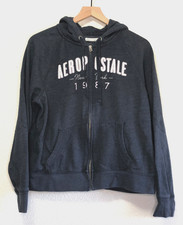 Aeropostale New York 1987 Embroidered Full Zip Large Womens Hoodie Top Lounge