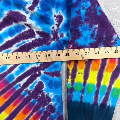 Tie Dye Long Sleeve T-Shirt Sz L Men Women Gildan Bright Colorful Casual - Picture 4 of 8