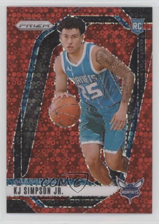 2024-25 Panini Prizm Fast Break Red 36/100 KJ Simpson Jr #247 Rookie RC 18fx