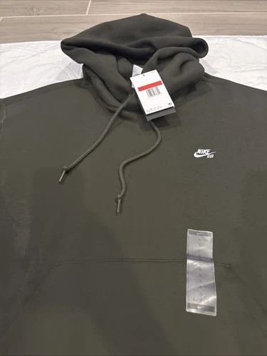 Nike SB Fleece Large Pullover Skate Hoodie FV7351-355 Sequoia/White NWT - product listing photo