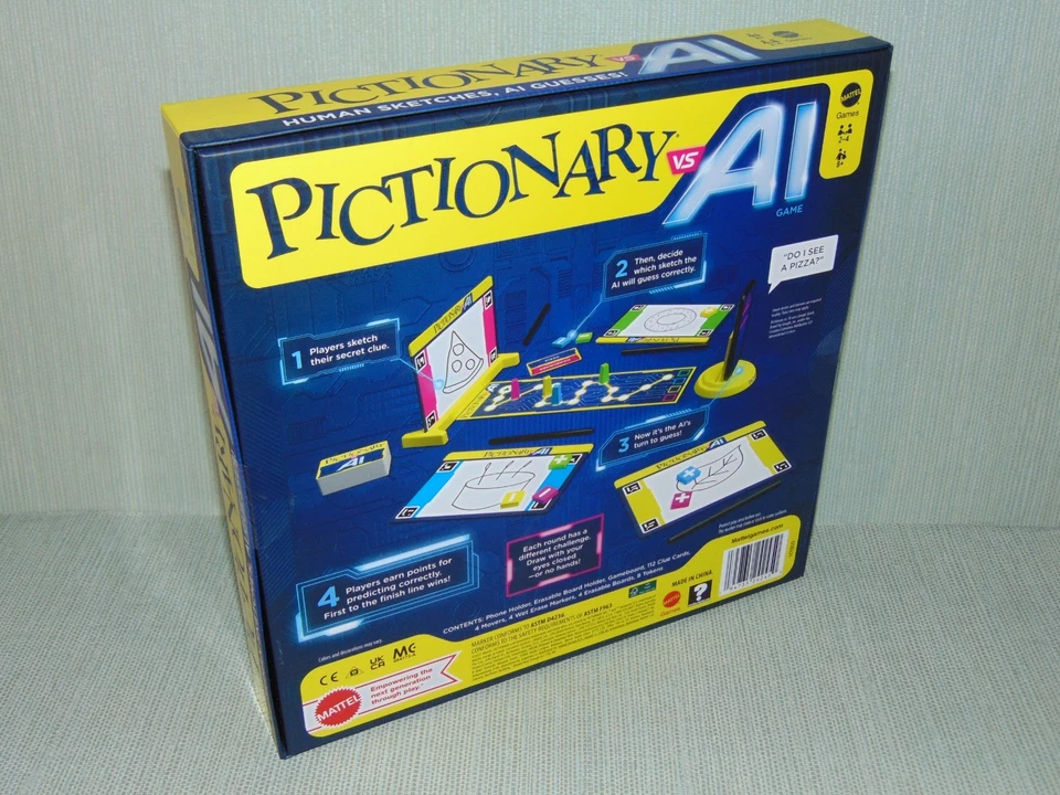 Pictionary Vs AI Mattel Games Board Game 2023 New Sealed - Image 2 of 2
