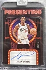 2024-25 Panini One and One JALEN DUREN On Card Presenting Red Auto /25 Pistons