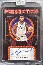 2024-25 Panini One and One JALEN DUREN On Card Presenting Red Auto #’d /25 SSP