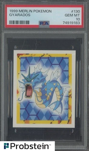 1999 Pokemon Merlin #130 Gyarados PSA 10 GEM MINT