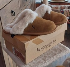 Koolaburra W Milo Slippers Womens Brown Suede Faux Fur Size 7