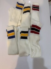 6 Pair Vintage Over The Calf Cotton Mens Size 10-15 Tube Socks Multicolor