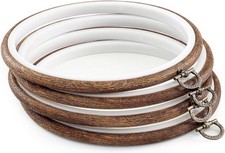 4 Pieces 6 Inch Round Embroidery Hoops Display Frame Circle, Cross Stitch Hoop