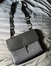 Goyard Black/Gray Goyardine Crossbody Bag Adj...