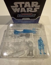 Star Wars Micro Galaxy Series 10 CHASE Count Dooku Hologram Speeder Bike Rare